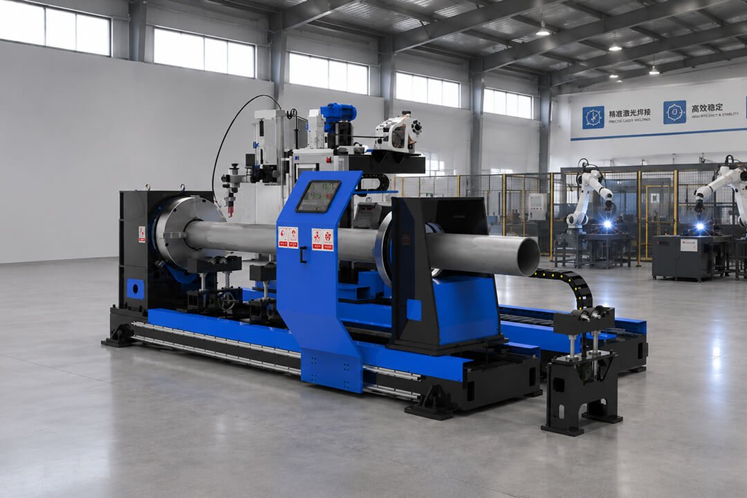 Automatic pipe flange welding machine